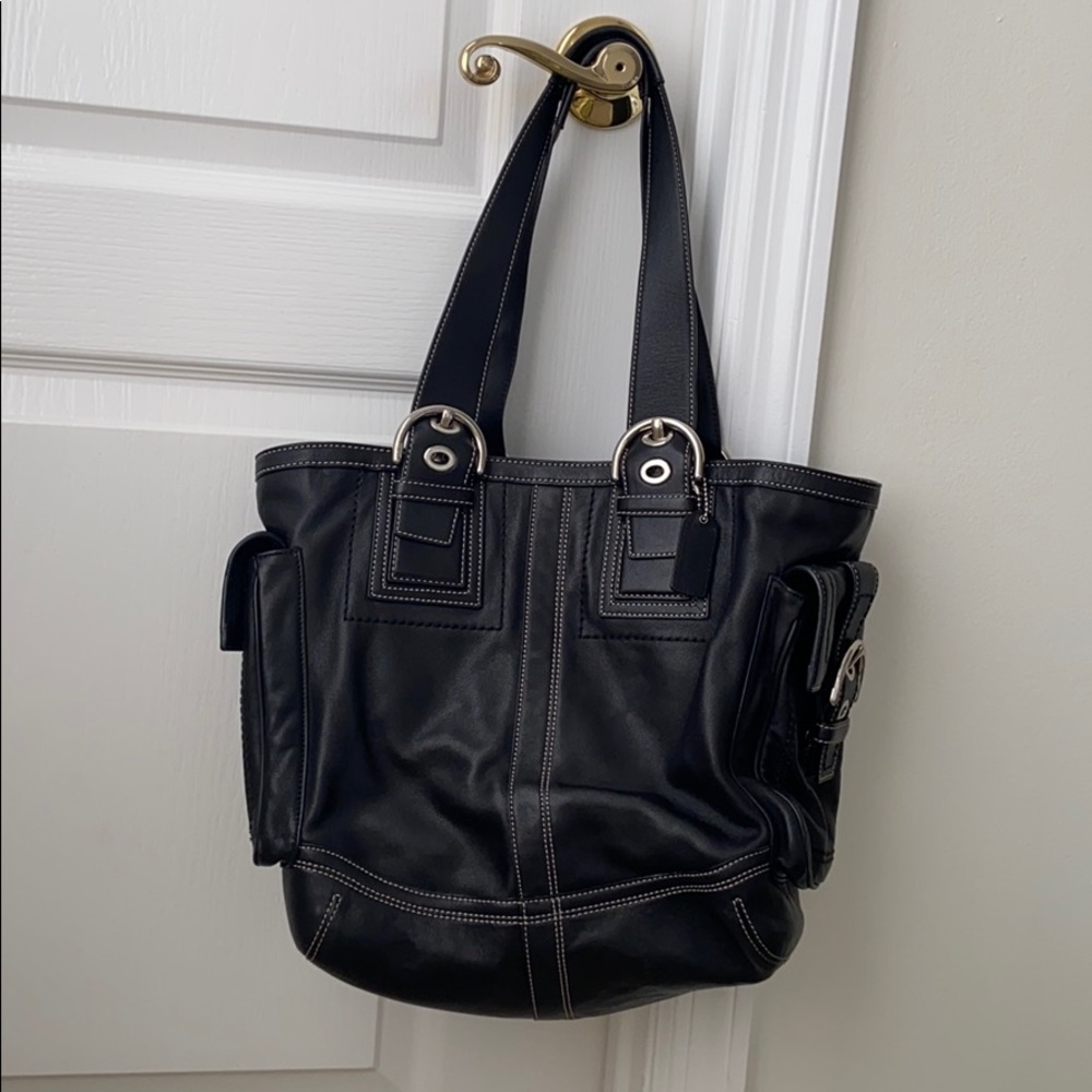 Coach Large Black Leather SoHo 10037